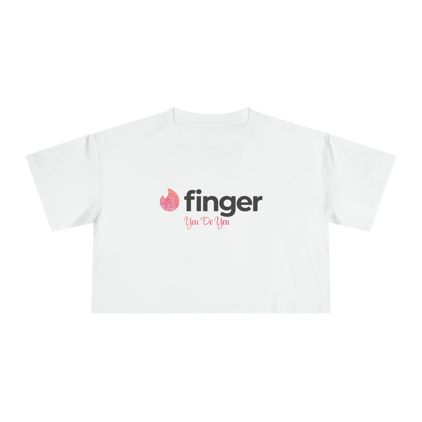 2.5 Cotton Crop Tee - White -  TINDER PARODY