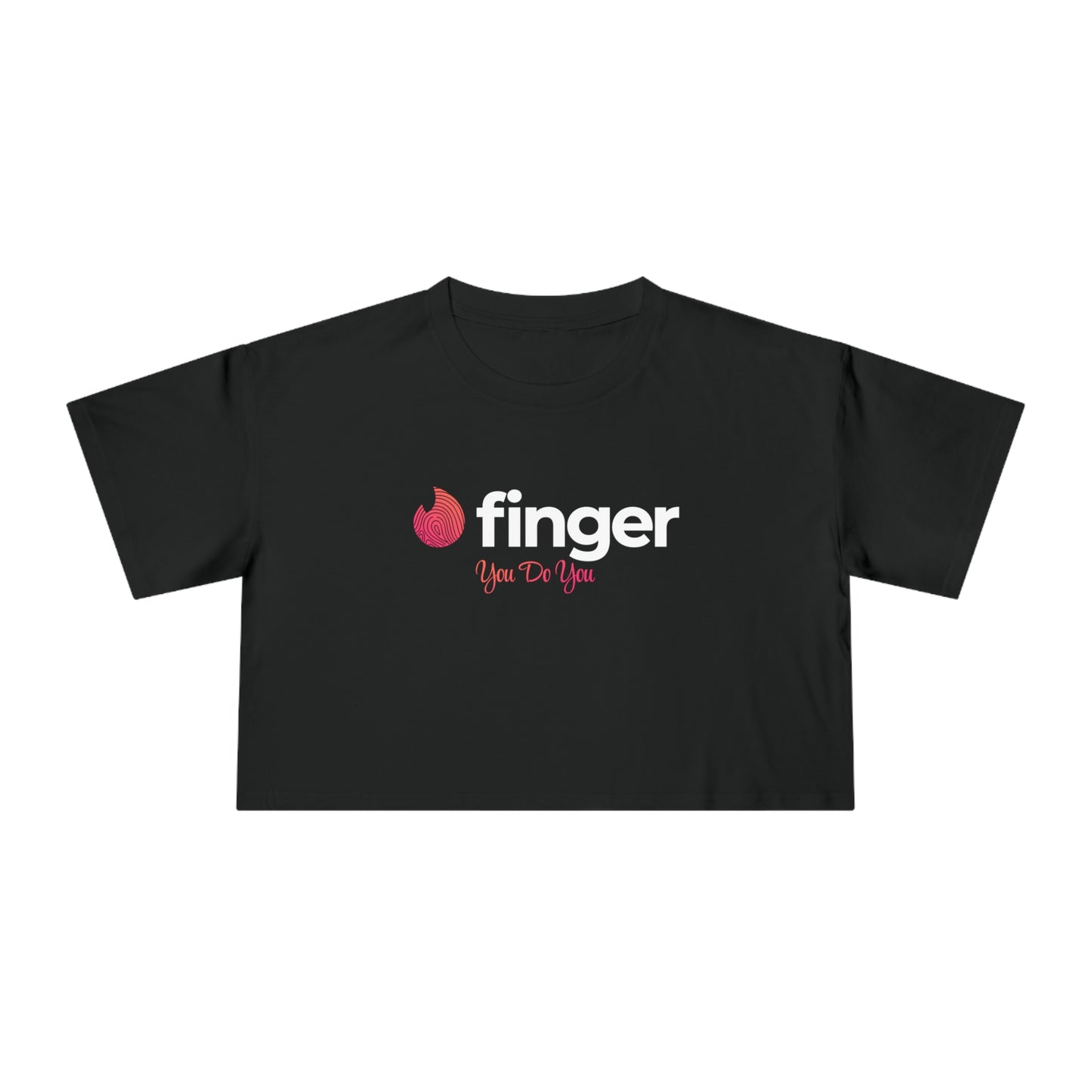 2.6 Cotton Crop Tee - Black -  TINDER PARODY